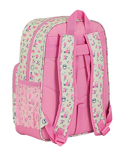 Safta Mochila Escolar Junior de Smiley World Garden, 320x120x380mm