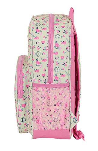 Safta Mochila Escolar Junior de Smiley World Garden, 320x120x380mm