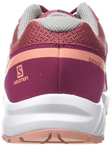 Salomon Sense J, Zapatillas de Senderismo Unisex Niños, Rojo (Garnet Rose/Beet Red/Coral Almond), 37 EU