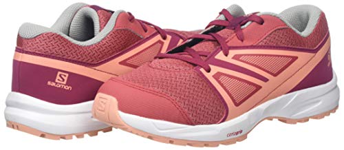 Salomon Sense J, Zapatillas de Senderismo Unisex Niños, Rojo (Garnet Rose/Beet Red/Coral Almond), 37 EU