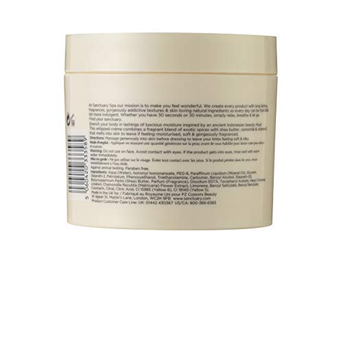 Sanctuary Spa Body Moisturiser, Mande Lular perfumado Body Souffle, 475 ml