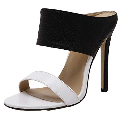 Sandalias Mujer Verano 2019, Moda Sandalias Cóctel Sandalias Stiletto Sandalias Bohemia Sandalias de Mujeres Sexy pequeña Fragancia Tacones Altos MINXINWY