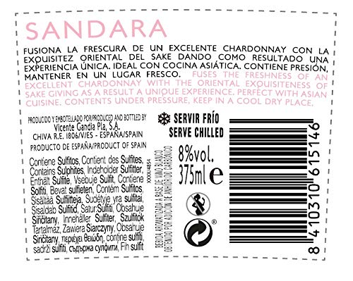 Sandara Chardonnay - Sake caja de 12 botellas de 37,5 cl.