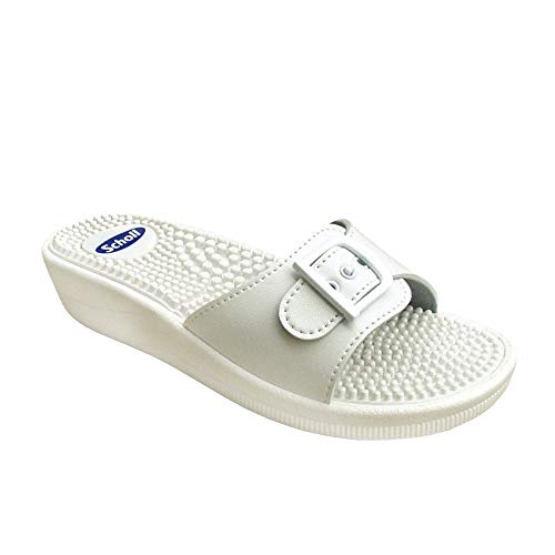 Scholl Chanclas de Playa New Massage Blanco 39