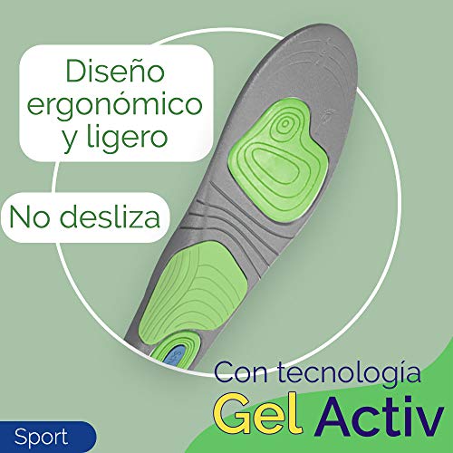 Scholl Gelactiv Plantillas Profesional + Plantillas Sport Hombre - 4 plantillas (Talla 40-46.5)