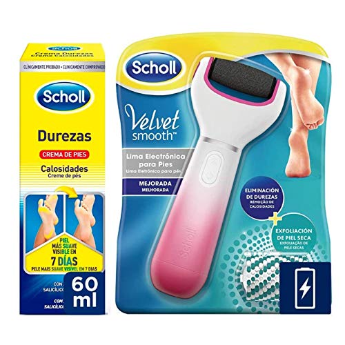 Scholl Pack Lima Velvet Smooth Diamond Crystals + Crema de Pies para Durezas 60ml