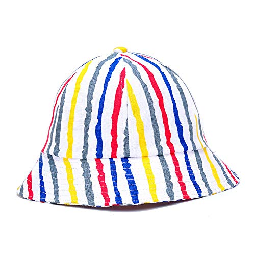 sdssup Sombreado a Rayas de Color Sombrero de Pescador Pareja Masculina y Femenina Gorra de Viaje Rayas de Color Rojo Azul Adulto código 58CM