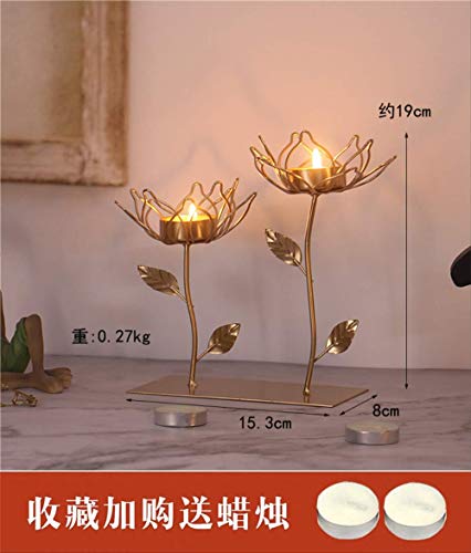 SEHBDY Candelero Nordic Bird Candelero Perfumado Decoración Candelabro Cena Candelero Pequeño 1048-7 M Gratis 2 Velas de Concha de Aluminio