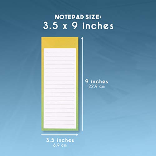 Set de 12 blocs de notas magnético – magnético Memo Pads, Rainbow gradiente frigorífico blocs de notas para listas de la compra, hacer, listas de tareas domésticas, 6 colores – 3,5 x 9 pulgadas