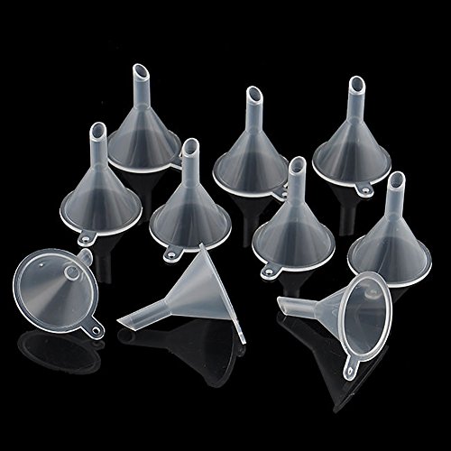 shyymaoyi Embudo, 10 Piezas De Mini Embudos De Aceite Líquido De Plástico Transparente, Utilizados Para Herramientas De Dispensación De Cosméticos Y PerfumesO