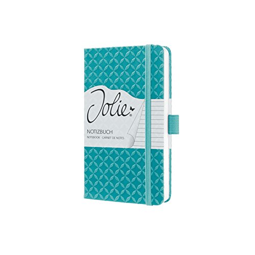 Sigel JN102 - Libreta Jolie rayada con tapa dura, A6, color turquesa