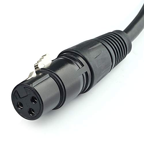 SiYear - Cable de audio XLR hembra de 3 pines a XLR macho de 5 pines para micrófono DMX Stage Light Turnaround XLR3Fto XLR5M (30,4 cm)