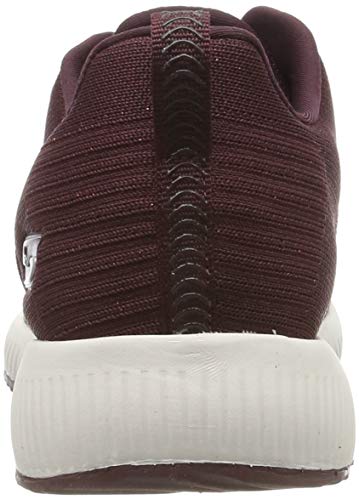 Skechers Women's BOBS Squad-Total Glam Trainers, Red (Burgundy Burgundy), 4 UK 37 EU