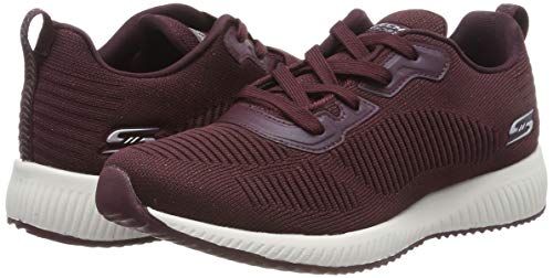 Skechers Women's BOBS Squad-Total Glam Trainers, Red (Burgundy Burgundy), 4 UK 37 EU