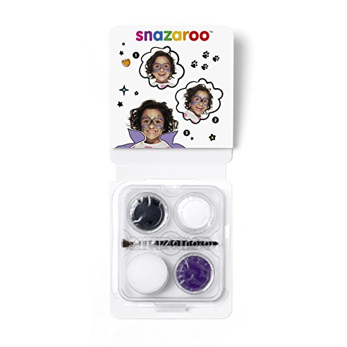 Snazaroo Bruja pintura facial, color negro, blanco, morado