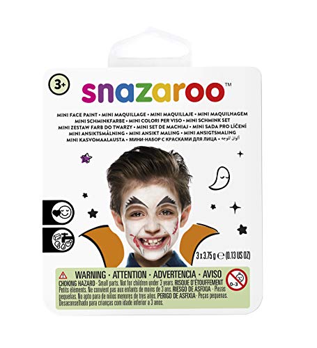 Snazaroo Vampiro pintura facial, color negro, blanco, rojo, única