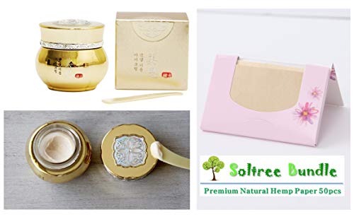 SoltreeBundle Korean Beauty Best Geum Sul Giyoon Vitalizing Eye Cream 30ml with SoltreeBundle Natural Hemp Paper 50pcs