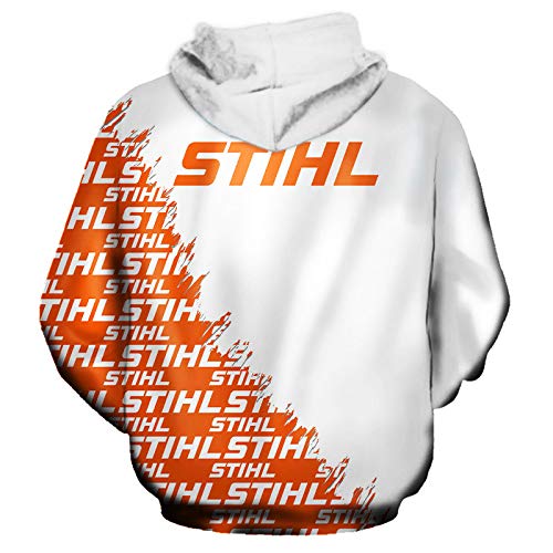 SPONYBTS Hombres Hooded Chaqueta,Sudaderas con Capucha,Camiseta Stihl 3D Impresión Ligero Camisa de Entrenamiento Unisexo Casual Ropa Deportiva Y/B/M