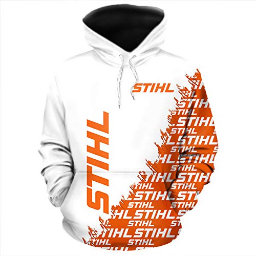 SPONYBTS Hombres Hooded Chaqueta,Sudaderas con Capucha,Camiseta Stihl 3D Impresión Ligero Camisa de Entrenamiento Unisexo Casual Ropa Deportiva Y/B/M