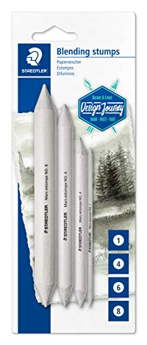 STAEDTLER 5426-S BK4ST Difuminadores, Blanco, 1,4,6,8