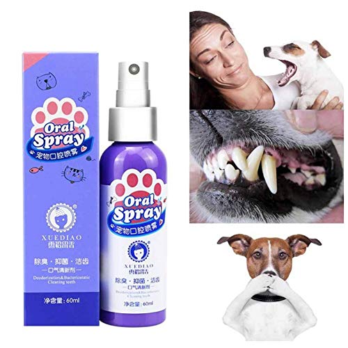 starter Ambientador para Aliento De Mascotas, Olor A Spray Dental para Mascotas Elimina El Olor, Reduce La Acumulación De Placa Y Sarro Sin Cepillar, Perros Y Gatos