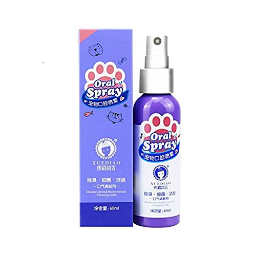 starter Ambientador para Aliento De Mascotas, Olor A Spray Dental para Mascotas Elimina El Olor, Reduce La Acumulación De Placa Y Sarro Sin Cepillar, Perros Y Gatos