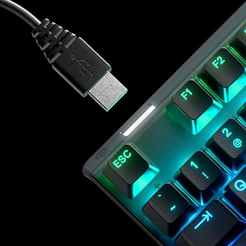 SteelSeries Apex Pro TKL - Teclado mecánico para gaming, Teclas mecánicas de actuación ajustable, Display con OLED, Compacto, Teclado QWERTY inglesa