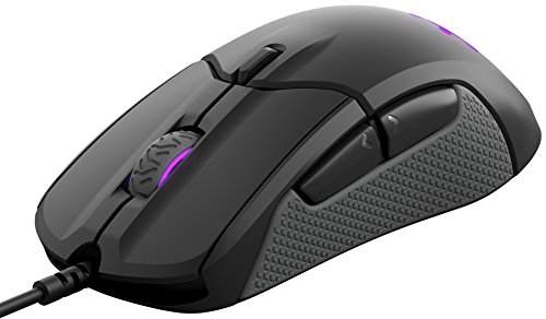 SteelSeries Rival 310 - Ratón de juego óptico, iluminación RGB, 6 botones, laterales de goma, memoria integrada (PC/Mac), negro