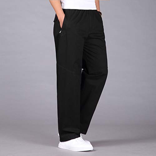 Subfamily Pantalones de Trabajo Sueltos de Gran Tamaño para Hombre Al Aire Libre, Casual Moda Loose Plus Size Al Aire Libre Monos Deportivos Pantalones Largos Negro XXXL