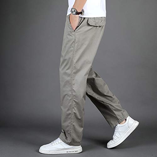 Subfamily Pantalones de Trabajo Sueltos de Gran Tamaño para Hombre Al Aire Libre, Casual Moda Loose Plus Size Al Aire Libre Monos Deportivos Pantalones Largos Pantalones Casuales Gris M