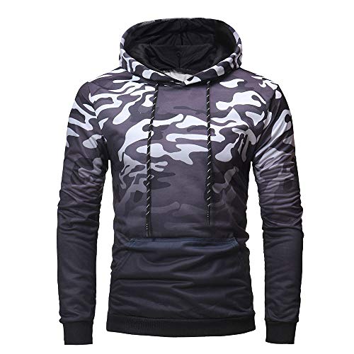 Sudaderas con Capucha para Hombre Camuflaje Jersey Ciclismo Suéter Manga Larga Hombre Ropa de Deporte Hoodie Chándal con Cordón Hombre riou