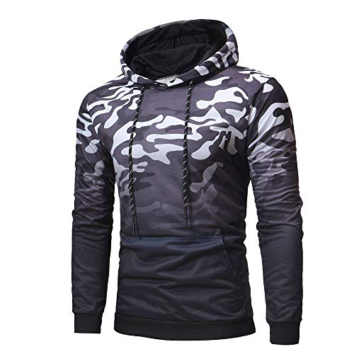 Sudaderas con Capucha para Hombre Camuflaje Jersey Ciclismo Suéter Manga Larga Hombre Ropa de Deporte Hoodie Chándal con Cordón Hombre riou