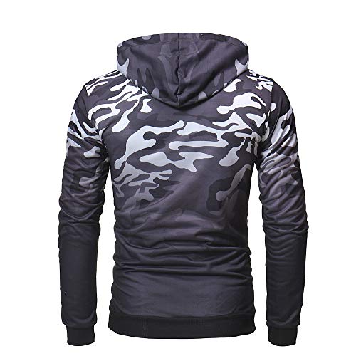 Sudaderas con Capucha para Hombre Camuflaje Jersey Ciclismo Suéter Manga Larga Hombre Ropa de Deporte Hoodie Chándal con Cordón Hombre riou