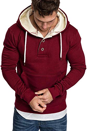 Sudaderas con Capucha, Sudadera para Hombre de Manga Larga otoño Invierno Casual Abrigo Camisas Blusa Top chándales Color sólido Hombres Manga Larga Chaqueta Abrigo