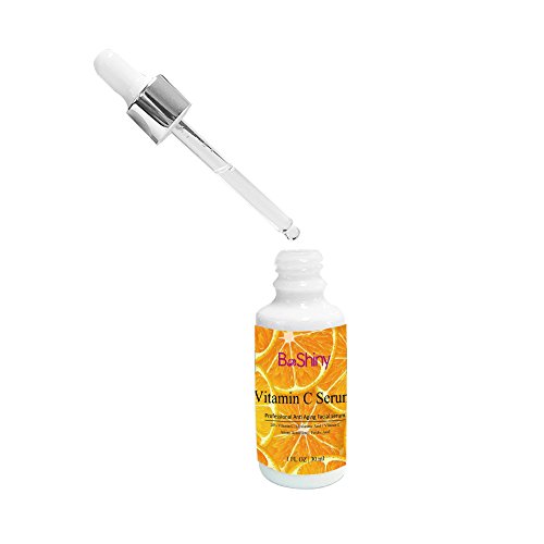 Suero de Vitamina C para el rostro con Ácido Hialurónico, 20% de Vitamina E, Ácido Ferúlico Antienvejecimiento, Repara el Daño Solar, Manchas de la Edad, Ojeras, Antiarrugas, Elimina las Líneas Finas