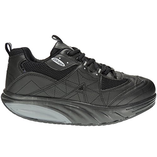 Sweden 602217 Zapatilla Deportiva iShape con Piso Balancín para Hombre y Mujer Negro Talla 42