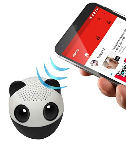 Sytech SY-XPANDA Altavoz Nano Inalámbrico con Botón Selfie en Forma de Animal | Altavoz con Bluetooth Panda Cute Kawaii, Color Blanco