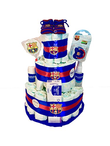 Tarta de pañales DODOT F.C.Barcelona MUSTELA (Talla 2 (3-6 kg))