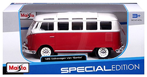 Tavitoys, 1/24 Special VW Samba Blanco y Rojo (31956W/R), Color Crema y Verde (1)