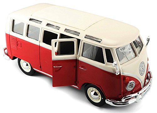 Tavitoys, 1/24 Special VW Samba Blanco y Rojo (31956W/R), Color Crema y Verde (1)