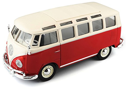 Tavitoys, 1/24 Special VW Samba Blanco y Rojo (31956W/R), Color Crema y Verde (1)