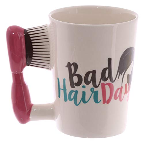 Taza Unisex Tazas de cerámica creativas Kit de belleza para niñas, utensilios especiales, Mango para esmalte de uñas, Taza Unisex taza de café, tazas personalizadas para regalo de mujer B 11*13.5CM