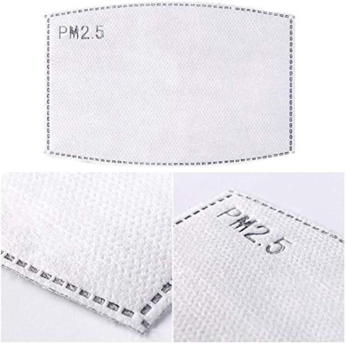 TBOC Filtro Desechable para Mascarilla - [Pack 10 Unidades] Lote de Filtros PM 2.5 Intercambiables con 5 Capas de Filtración Material Suave y Transpirable Evita Polvo Sustancias Nocivas Contaminación