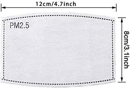 TBOC Filtro Desechable para Mascarilla - [Pack 10 Unidades] Lote de Filtros PM 2.5 Intercambiables con 5 Capas de Filtración Material Suave y Transpirable Evita Polvo Sustancias Nocivas Contaminación