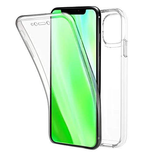 TBOC Funda para Apple iPhone 11 Pro MAX [6.5 Pulgadas] - Carcasa [Transparente] Completa [Silicona TPU] Doble Cara [360 Grados] Protección Integral Total Delantera Trasera Lateral Móvil