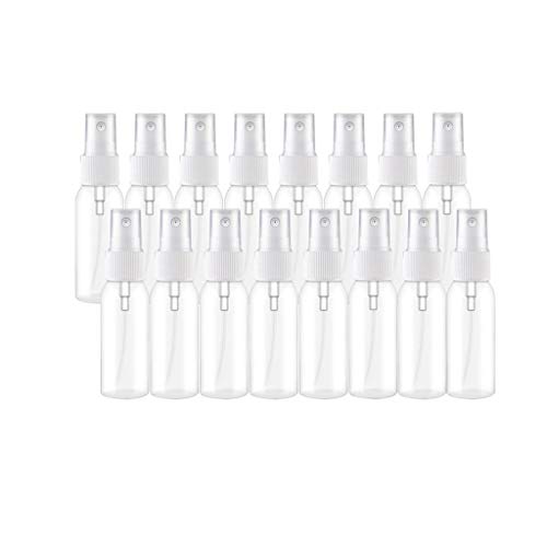 Tefamore Atomizadores Botella de Spray de Viaje 16pcs (30ML) Pulverizador Vaporizador Pulverizacion Plástico Perfume Transparente Reutilizable Botella de Spray de Perfume