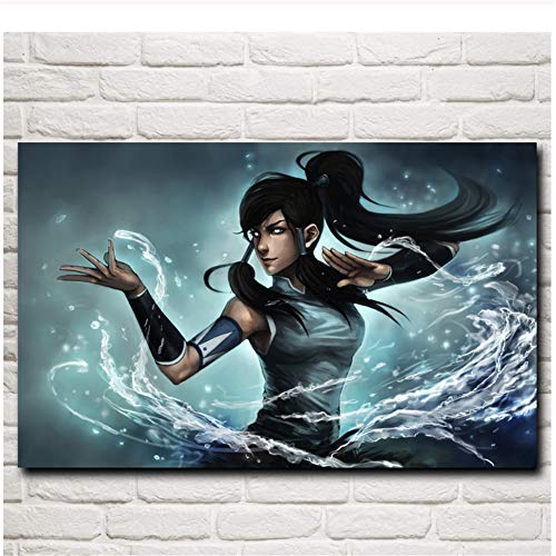 The Legend of Korra Game Art Poster Prints Home Decoración de la pared Pintura Imprimir en lienzo Decoración en el hogar -60x100cm Sin marco