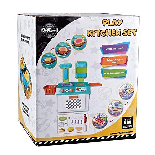 Think Gizmos ginación - Cocina Infantil y Comida de Juguete con Efecto Luminoso - Divertido Set de cocinitas de Juguetes Completo - Ideal Juguetes niñas 3 años y más