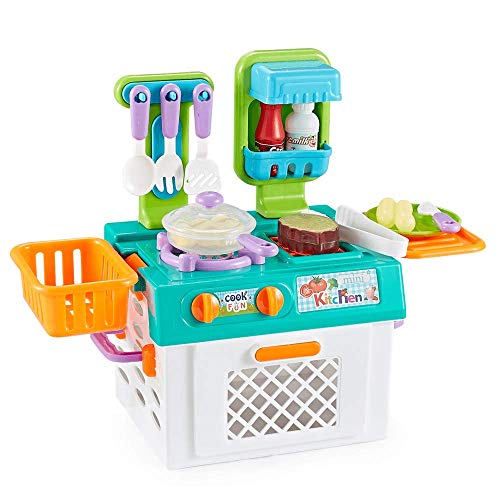 Think Gizmos ginación - Cocina Infantil y Comida de Juguete con Efecto Luminoso - Divertido Set de cocinitas de Juguetes Completo - Ideal Juguetes niñas 3 años y más