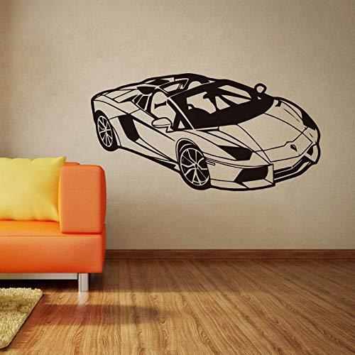 Tianpengyuanshuai Calcomanías de Pared habitación Infantil Moda Coche Deportivo Vinilo Arte Pegatinas Accesorios para el hogar Dormitorio Sala de Estar decoración 30X103.5cm